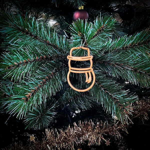 Kerstbal - Figuur sneeuwpop