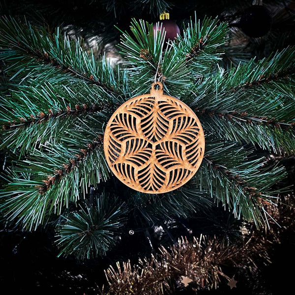 Kerstbal - Rond blad