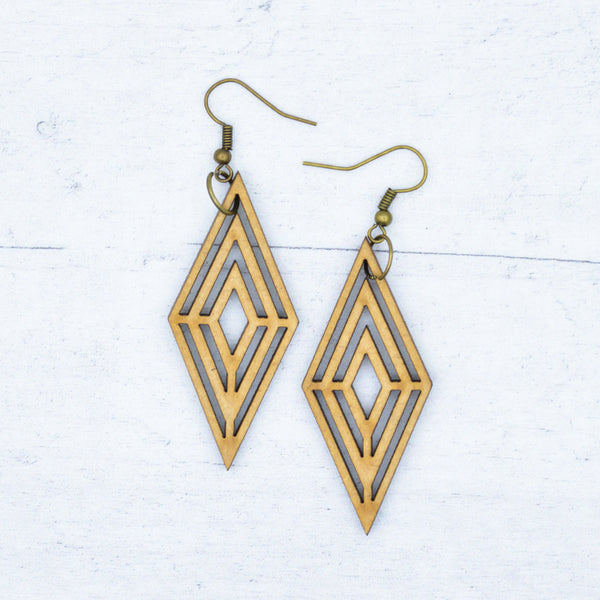 Oorbellen - Ruit in ruit